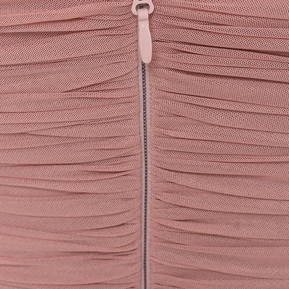 House of CB Sirene Antique Rose Gathered Organza Mesh Midi Dress - Picture 4 of 8